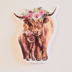 Mama & Baby Highland Cow Sticker‎